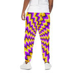 Yellow Dizzy Moving Optical Illusion Cotton Pants