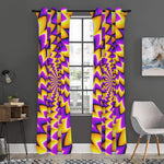 Yellow Dizzy Moving Optical Illusion Curtain