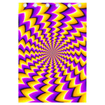 Yellow Dizzy Moving Optical Illusion Curtain