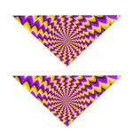 Yellow Dizzy Moving Optical Illusion Dog Bandana