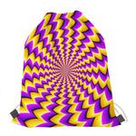 Yellow Dizzy Moving Optical Illusion Drawstring Bag