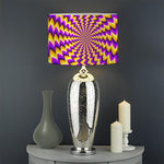 Yellow Dizzy Moving Optical Illusion Drum Lamp Shade