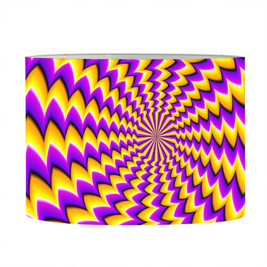 Yellow Dizzy Moving Optical Illusion Drum Lamp Shade