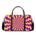 Yellow Dizzy Moving Optical Illusion Duffel Bag