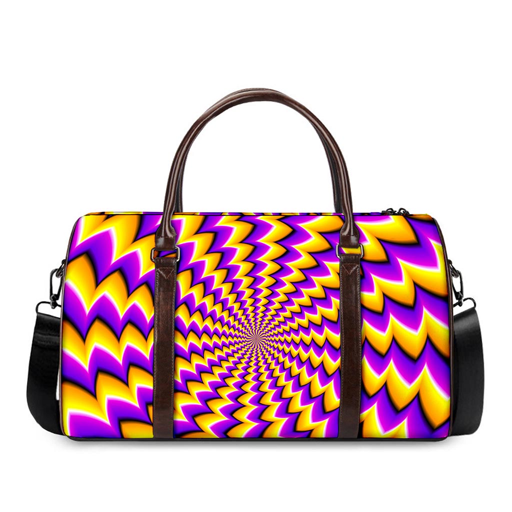 Yellow Dizzy Moving Optical Illusion Duffle Bag