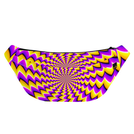 Yellow Dizzy Moving Optical Illusion Fanny Pack