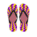 Yellow Dizzy Moving Optical Illusion Flip Flops