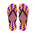 Yellow Dizzy Moving Optical Illusion Flip Flops