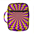 Yellow Dizzy Moving Optical Illusion Front Pocket Bible Bag