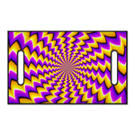 Yellow Dizzy Moving Optical Illusion Golf Cart Seat Cover