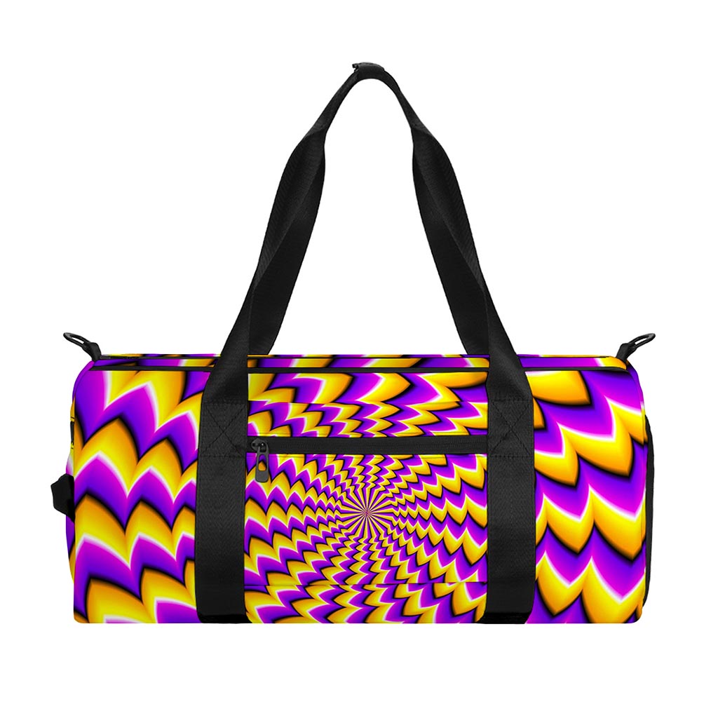 Yellow Dizzy Moving Optical Illusion Gym Bag