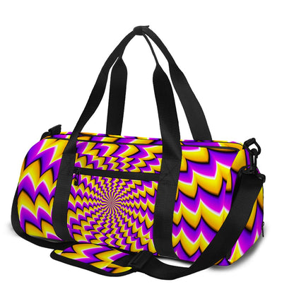 Yellow Dizzy Moving Optical Illusion Gym Bag