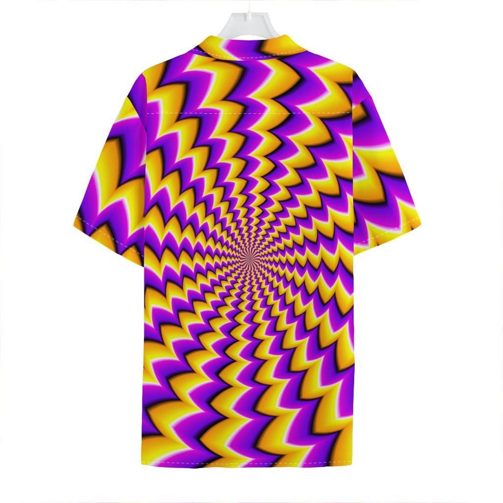 Yellow Dizzy Moving Optical Illusion Hawaiian Shirt