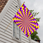 Yellow Dizzy Moving Optical Illusion House Flag