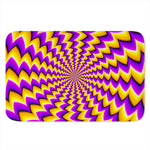 Yellow Dizzy Moving Optical Illusion Indoor Door Mat