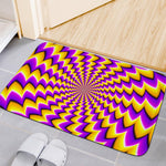 Yellow Dizzy Moving Optical Illusion Indoor Door Mat