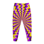 Yellow Dizzy Moving Optical Illusion Jogger Pants