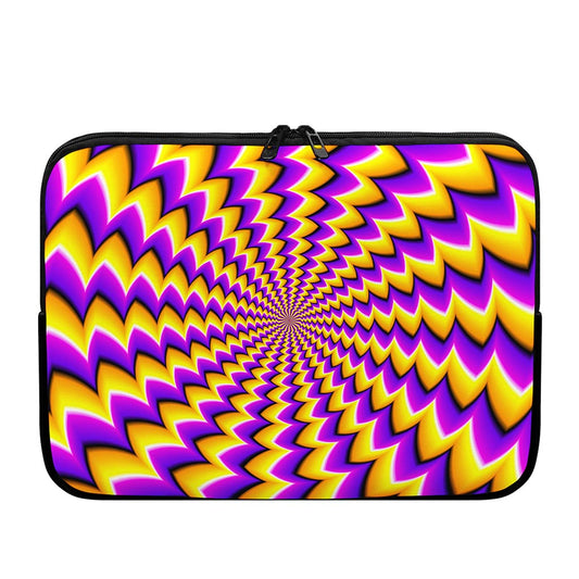Yellow Dizzy Moving Optical Illusion Laptop Sleeve