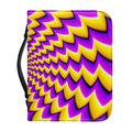 Yellow Dizzy Moving Optical Illusion Leather Bible Cover