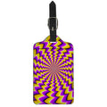 Yellow Dizzy Moving Optical Illusion Luggage Tag