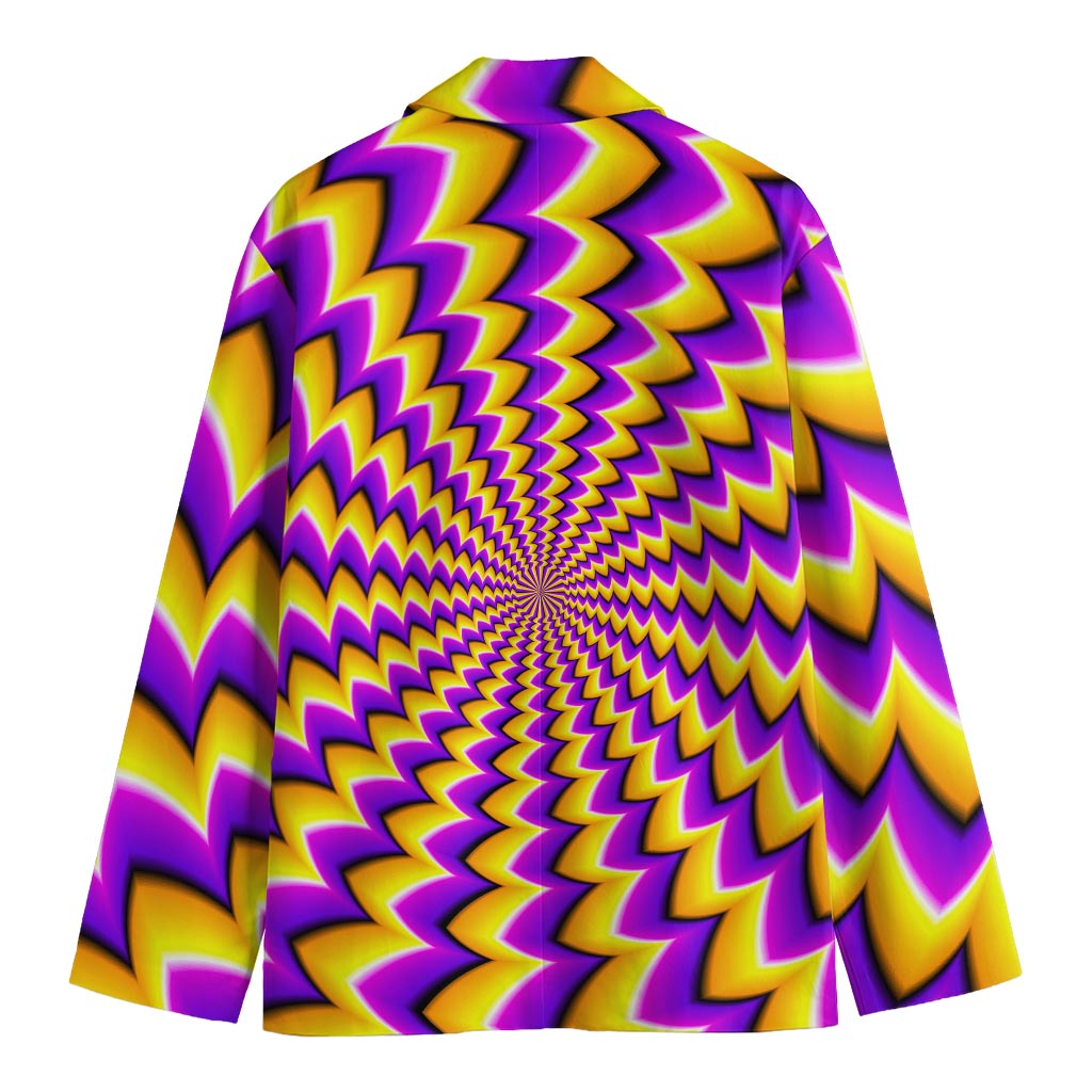Yellow Dizzy Moving Optical Illusion Men's Blazer