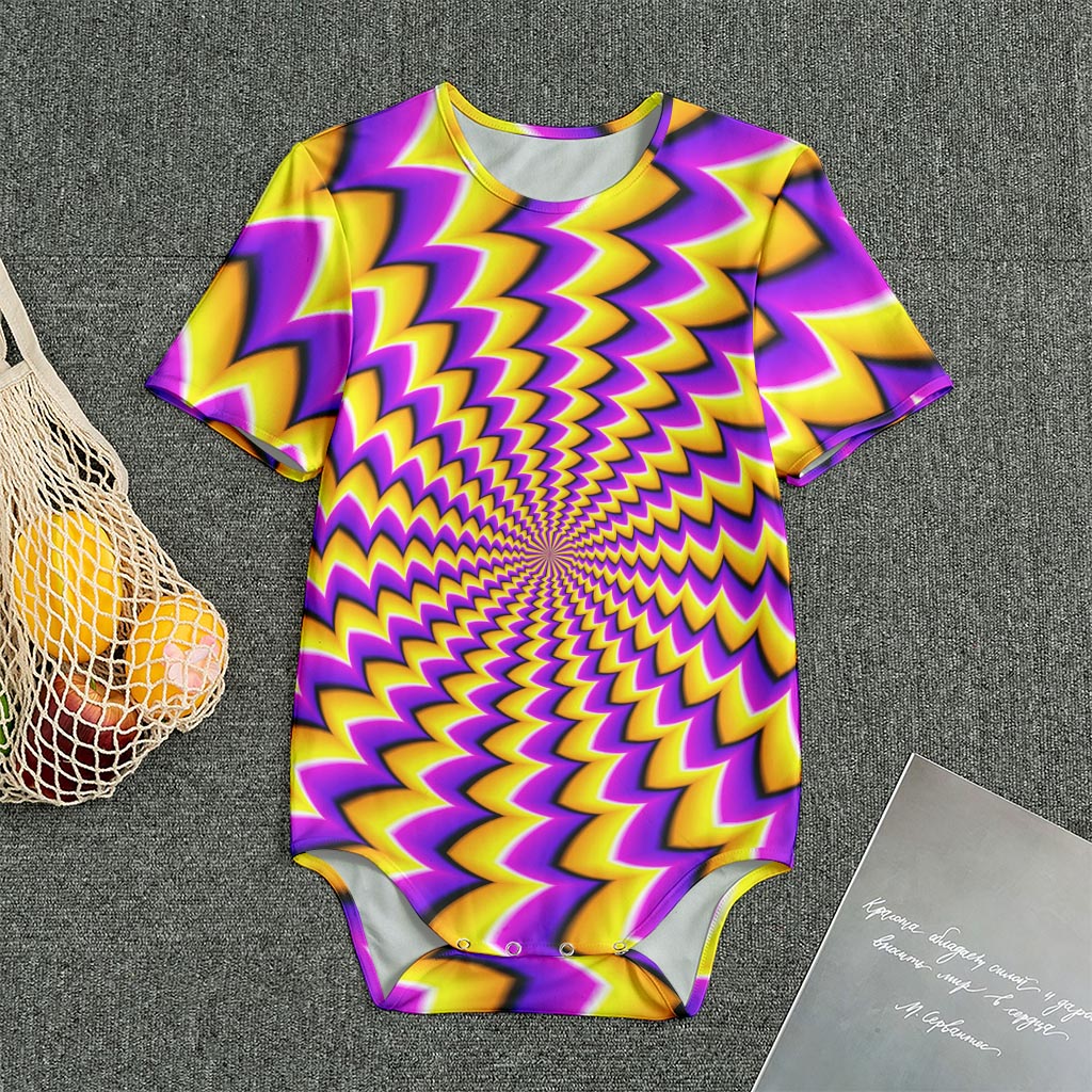 Yellow Dizzy Moving Optical Illusion Men's Bodysuit