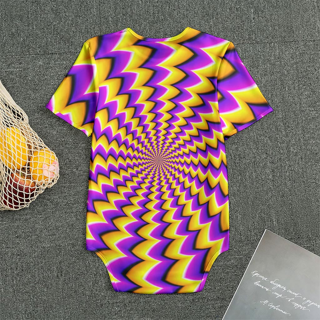 Yellow Dizzy Moving Optical Illusion Men's Bodysuit