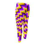 Yellow Dizzy Moving Optical Illusion Men's Compression Pants