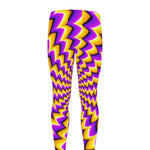 Yellow Dizzy Moving Optical Illusion Men's leggings