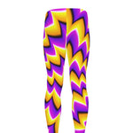 Yellow Dizzy Moving Optical Illusion Men's leggings