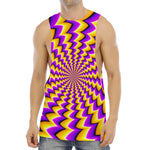 Yellow Dizzy Moving Optical Illusion Men's Muscle Tank Top