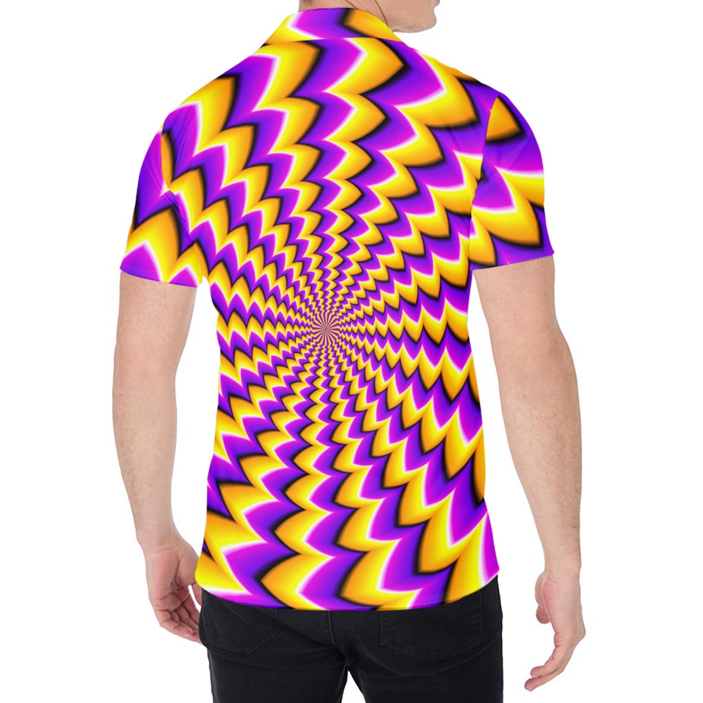 Yellow Dizzy Moving Optical Illusion Men's Shirt