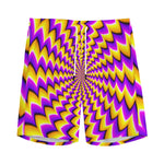 Yellow Dizzy Moving Optical Illusion Men's Sports Shorts