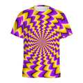 Yellow Dizzy Moving Optical Illusion Men's Athletic T-Shirt