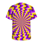 Yellow Dizzy Moving Optical Illusion Men's Sports T-Shirt