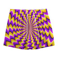 Yellow Dizzy Moving Optical Illusion Mesh Shorts