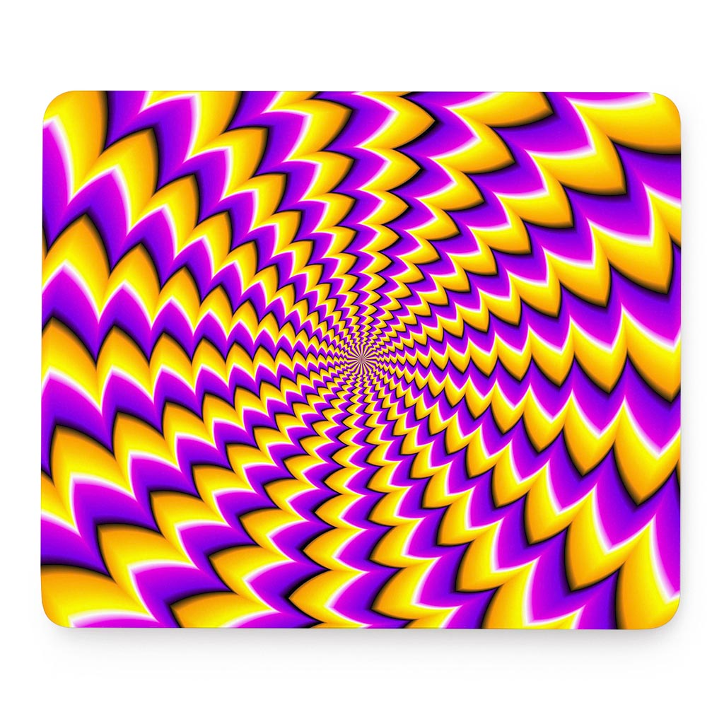 Yellow Dizzy Moving Optical Illusion Mouse Pad
