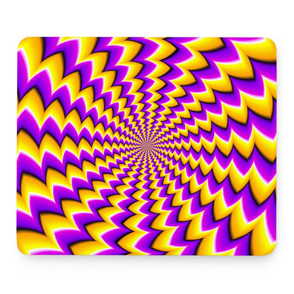 Yellow Dizzy Moving Optical Illusion Mouse Pad