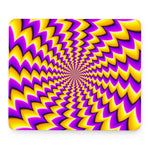Yellow Dizzy Moving Optical Illusion Mouse Pad
