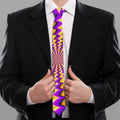 Yellow Dizzy Moving Optical Illusion Necktie