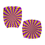 Yellow Dizzy Moving Optical Illusion Office Chair Cover