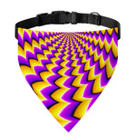 Yellow Dizzy Moving Optical Illusion Over The Collar Dog Bandana