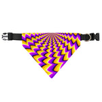 Yellow Dizzy Moving Optical Illusion Over The Collar Dog Bandana