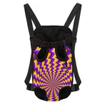 Yellow Dizzy Moving Optical Illusion Pet Carrier Backpack
