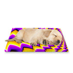Yellow Dizzy Moving Optical Illusion Pet Cooling Mat Cover