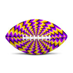 Yellow Dizzy Moving Optical Illusion Rugby Ball