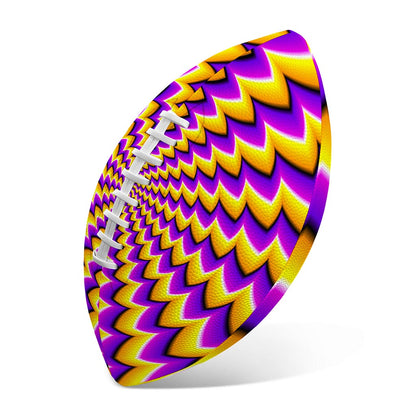 Yellow Dizzy Moving Optical Illusion Rugby Ball