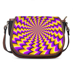 Yellow Dizzy Moving Optical Illusion Saddle Bag
