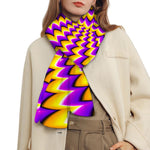 Yellow Dizzy Moving Optical Illusion Scarf