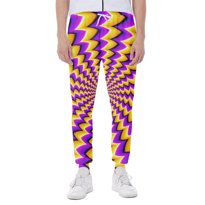 Yellow Dizzy Moving Optical Illusion Scuba Joggers